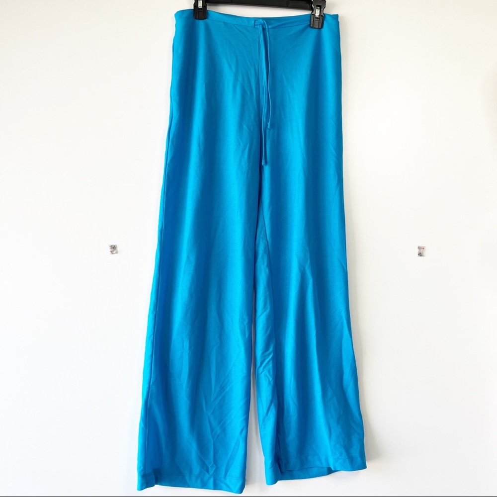 Women's Wide Leg Blue Pants